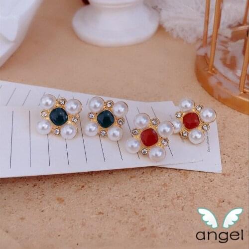 French pearl jewelry earrings contracted elegant baroque daily female temperament