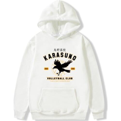 Hot Cartoon Haikyuu Hoodies Men Funny Japanese Anime Streetwear Harajuku Karasuno Fly High Graphic Sweatshirts Unisex Tops Male