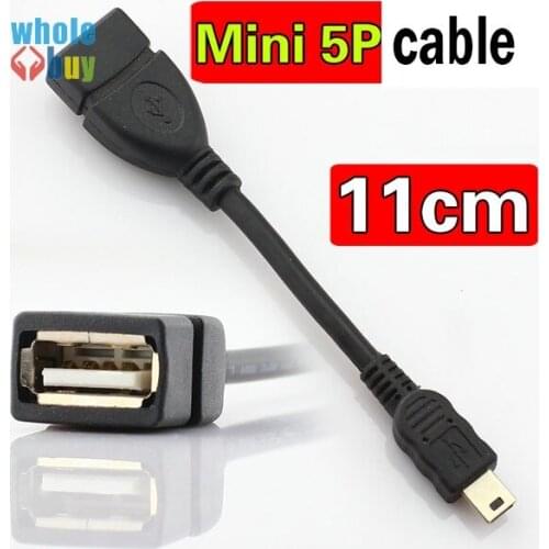 11cm Micro USB to mini USB Host OTG Cable for DAC Portable Digital Amplifier tablet pc mobile phone mp4 mp5 400pcs/lot