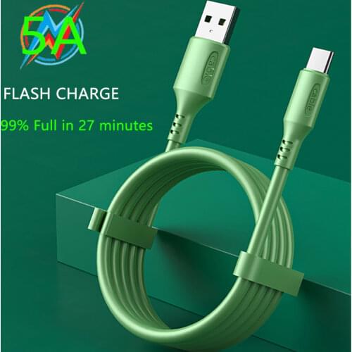 USB Cable Type C Cable 5A Fast Charging for Samsung Xiaomi Mobile Phone Data Cable Type-C for Xiaomi Redmi Note 8