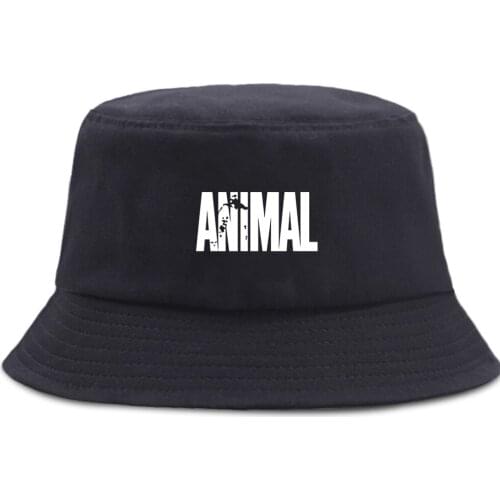 ANIMAL Harajuku Letter Print Fisherman Hat Unisex Outdoor Casual Panama Caps Summer Foldable Fishing Cap Women Sport Bucket Hats