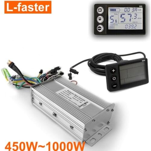 450W~1000W Electric Bike Brushless Motor Controller With LCD Display Electric Scooter Speed Controller And Speedometer Screen