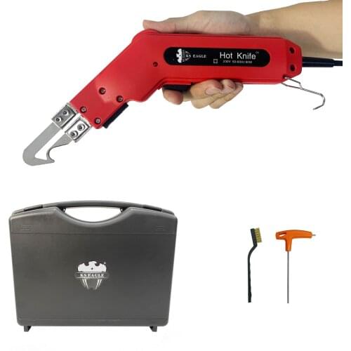 KS EAGLE Fabric Cutter Rope Cutter Electric Hot Knife Foam Styrofoam Cutting Foam Cutter Tool Kit- with Blades & Accessories