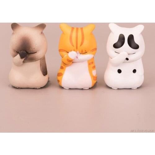2Inch Mini Facepalm Cat Kitty Figurines Interactive Realistic Statue Figure Capsule Toy Simulation Miniature JY29 21 Dropship