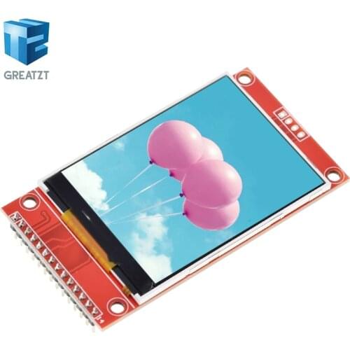 2.4" 2.4 inch 240x320 SPI TFT LCD Serial Port Module 5V/3.3V PCB Adapter Micro SD Card ILI9341 LCD Display White LED for Arduino