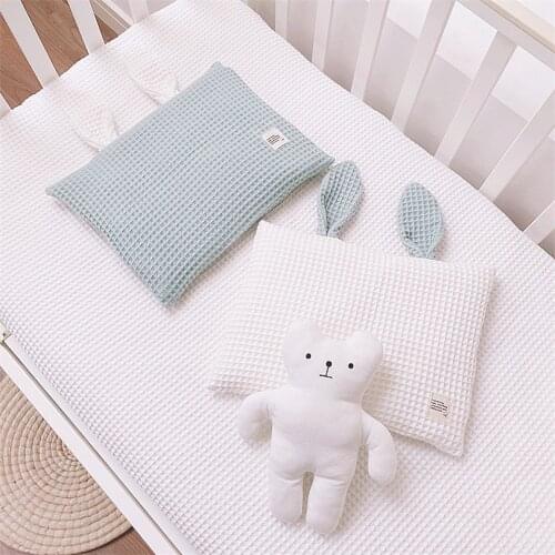 Baby Nursing Pillow Newborn Sleep Support Concave Baby Pillows 34*23cm Cotton Prevent Flat Head Toddler Infant Shaping Pillow
