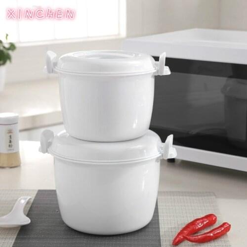 Portable Microwave Oven Rice Cooker Multifunctional Steamer Thermal Insulation Bento Lunch Box Food Grade PP Steaming Utensils