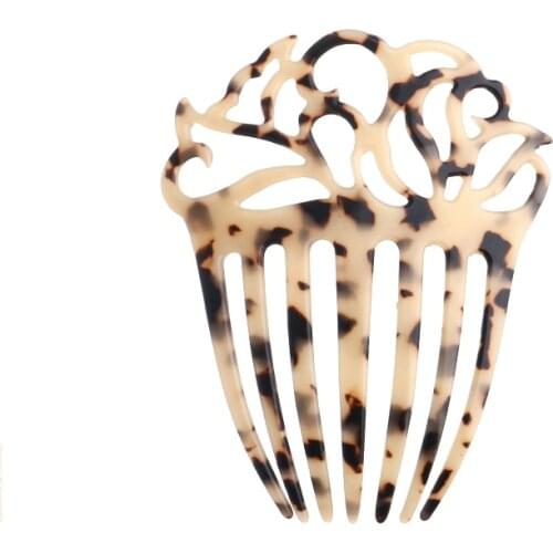 Wholesale ins hot sale hollowout flower shaped hair combs accessories for women girls