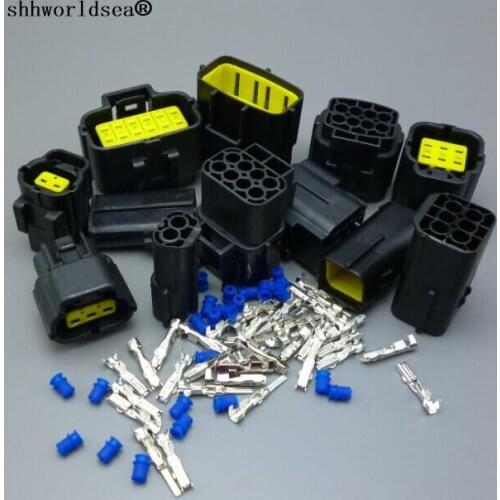 Shhworldsea 6sets 2/3/4/6/8//12Pin 1.8mm male and female Auto connector plug,1.8mm car waterproof electrical connector For car