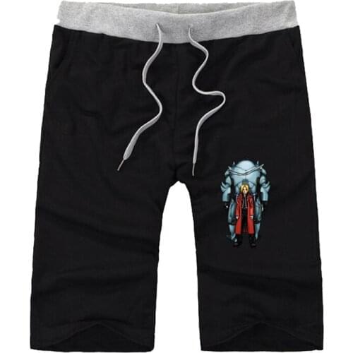 Anime Fullmetal Alchemist shorts teenagers Short Sweatpants Summer Cotton Loose Mens Casual Waist Shorts