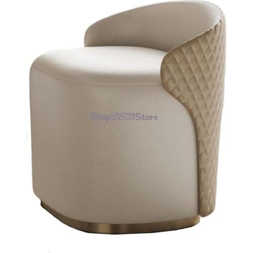Nordic light luxury dressing stool Italian bedroom home simple sofa stool net red makeup chair cloakroom back stool