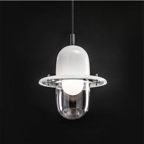 Modern living room flying saucer glass pendant lights bedroom bedside dining room shop single LED Nordic pendant lamps lighting