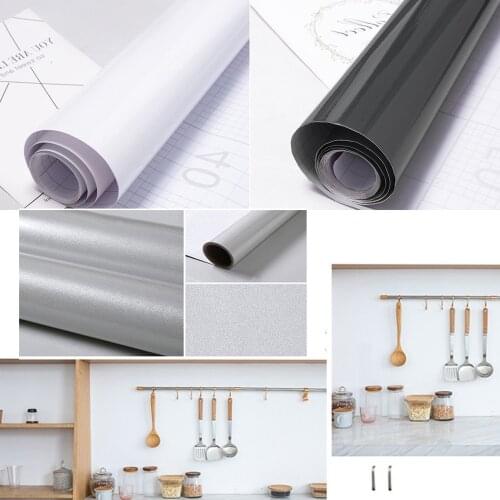 Vinyl Glitter Self Adhesive Wall Sticker Solid Color DIY Waterproof Wall Sticker Home Decor Film Living Room Kitchen Door Poster