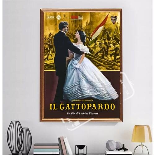 Il gattopardo The Leopard Luchino Visconti Vintage Italy French Film Movie Decorative Poster Wall Canvas Sticker Home Decor