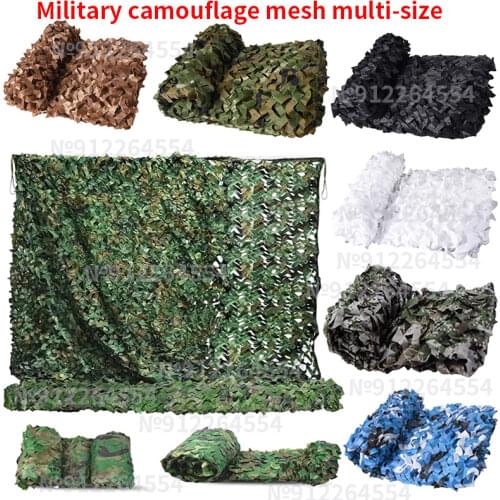 3x3 2x5 4x4 3x4 Military Camouflage Nets White Blue Beige Desert for Hunting Hiding Mesh Outdoor Awning Garden Shading Gazebo