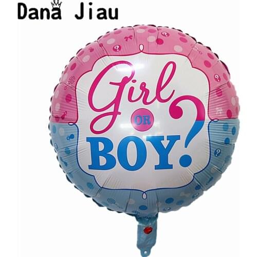 Girl Or Boy Baby Shower Foil Balloons Small Babies Birthday Party Decoration Ball Princess Crown Pink Animal its A Boy Toy
