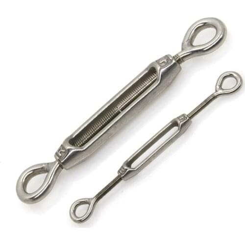 High Quality 304 Stainless Steel European Style Eye to Eye M20 Turnbuckles Adjustable Wire Rope Tensioners