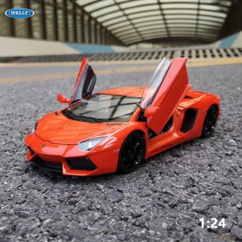 WELLY 1:24 Lamborghini Aventador LP700-4 sports car simulation alloy car model crafts decoration collection toy tools gift