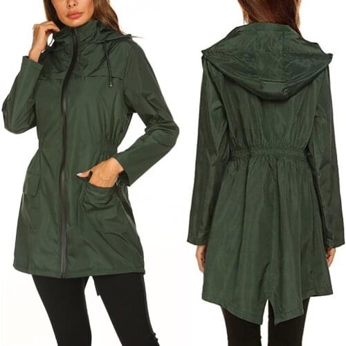 Women Winter Pocket Zipper Slim Jackets Coat Thicken Hooded Warm Lightweight Waterproof Long Parka Puffer Outdoor Jacket