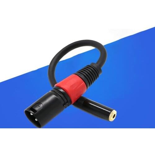 0.2m XLR 3 Pin Male Plug to 3.5mm TRS 1/8inch Female Stereo Audio Adapter Microphone Extension Cable Wire XLR Audio Cable