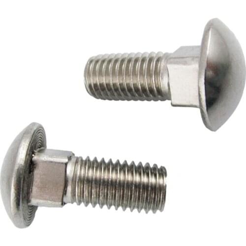 1pcs M12 Stainless Steel Full Thread Shelf Mushroom Square Head Neck Bolt Carriage screw screws bolt bolts 50mm-80mm length