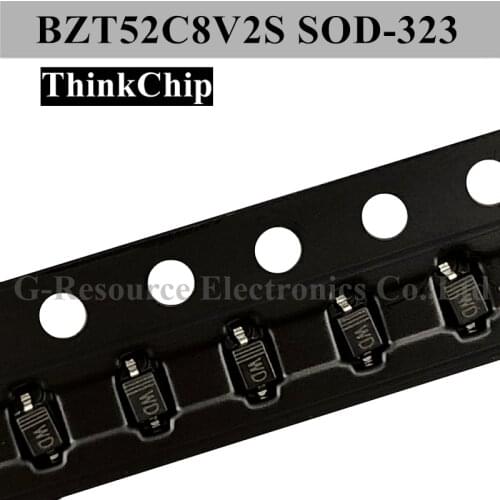 100pcs) BZT52C8V2S SOD-323 SMD 0805 Voltage Stabilized Diode 8.2V (Marking WD)