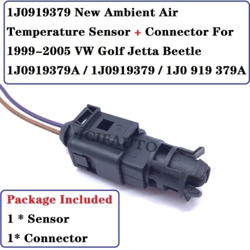 1J0919379 New Ambient Air Temperature Sensor Connector For 1999-2005 VW Golf Jetta Beetle 1J0919379A / 1J0919379 / 1J0 919 379A