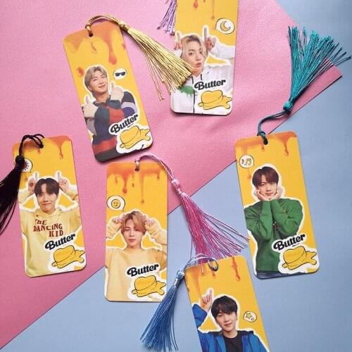 2021 NEW Kpop Bangtan Boys Butter Bookmarks Cards JUNGKOOK JIMIN SUGA JIN RM V J-HOPE Paper Card Photocard Lomo Card Same Style