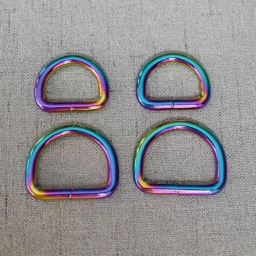 50 Pcs/Lot 20mm 25mm Colourful Metal Adjustable D Ring Belt Buckle For Backpacks Shoes Bag Cat Leash Dog Collar DIY Accessories