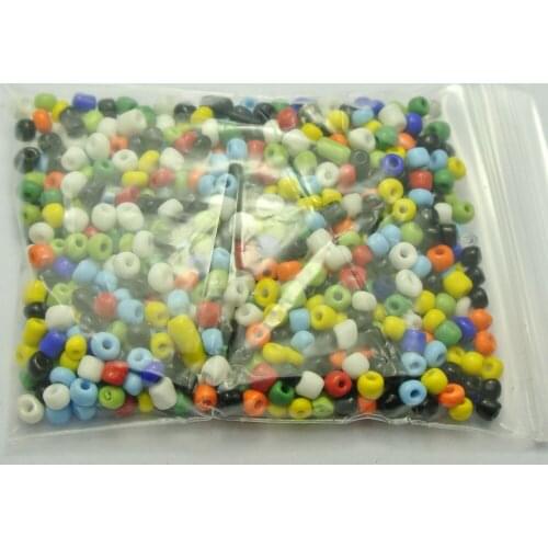 800 Mixed Color Opaque Glass Seed Beads Rondelle 4mm (6/0)