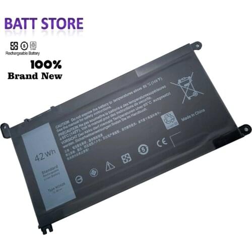 WDX0R(11.4V 42wh) Laptop Battery for Dell Inspiron 13 5000 5368 5378 7368 14 7000 7560 7460 5567 T2JX4 3CRH3 Fit Notebook