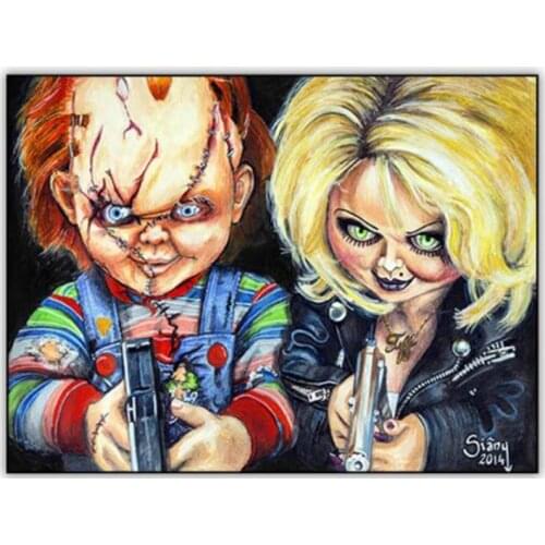 5d DIY Diamond Painting Embroidery Accessories Horror Movie Bride of Chucky Picture Full Drill Square Diamond Mosaic FH622
