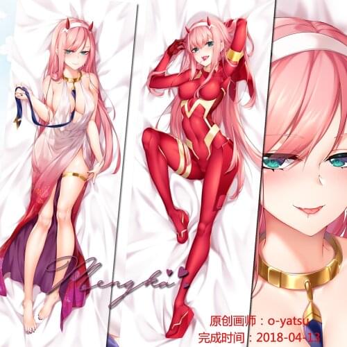 Anime DARLING in the FRANKXX ZERO TWO 02 Dakimakura Hugging Body Pillow Case Otaku Pillow Long Cushion Cover Cosplay Gifts