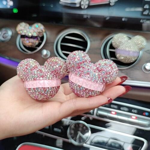 Bling Car Scent Aroma Diffuser Gift Perfumes Woman Car Air Freshener Auto Outlet Perfume Clip Car Interior Accessories For Girls