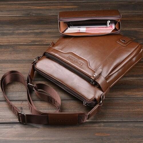 LEINASUN Brand Business shoulder bag Casual men bag crossbody Travel bag Bolas Masculina fashion Small square messenger handbags