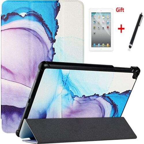 Case For Samsung Galaxy Tab A 10.1 (2019) SM-T510 T515 PU Leather tablet Protective Magnetic Shockproof Stand Cover+film+pen