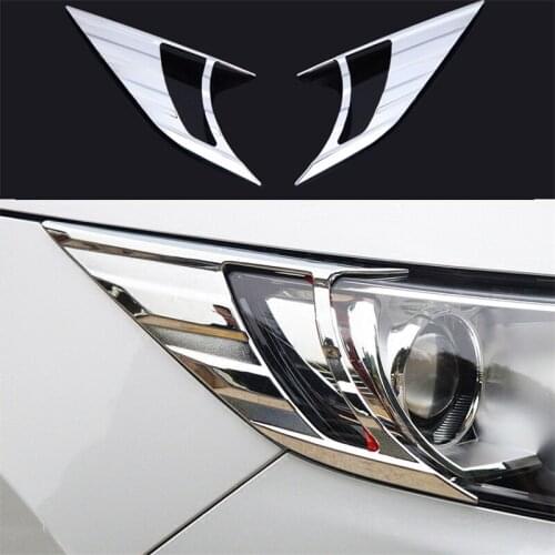 ABAIWAI Car Headlights Decoration Stickers For Nissan Qashqai Head Lights Frame Chrome Auto Accessory Car-Covers 2014 2015 2016