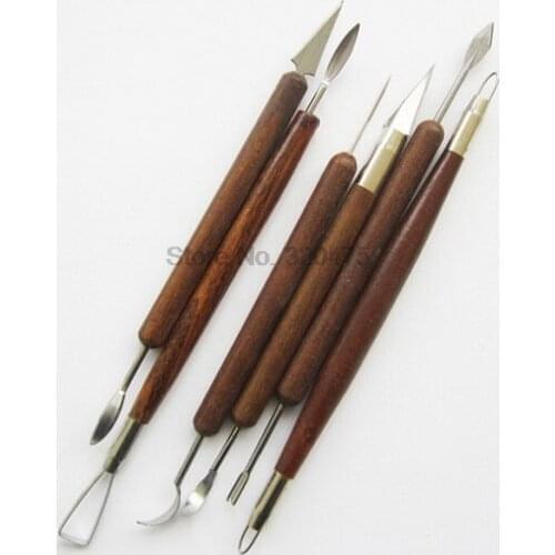 DHL 200set 6pcs/Set high quality Pottery Ceramics Tools Polymer Clay Modeling Tools Wax Carving Sculpt Tool