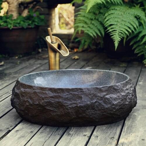 European-Style Antique Art Inter-Platform Basin Retro Table Basin Stone Wash Basin Creative Washbasin Personalized Sink