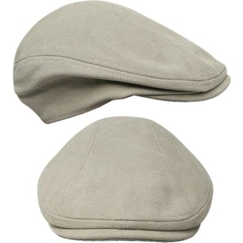 Casquette Four Seasons Cotton Blue Mens Newsboy Hat Male Beret Men And Women Retro England Visor Big Head CapBLM215