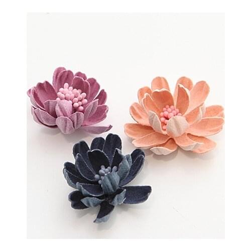 Korean Felt stamen Flower hand sewing Boutique Hair Flower Hair Accessory No Clip
