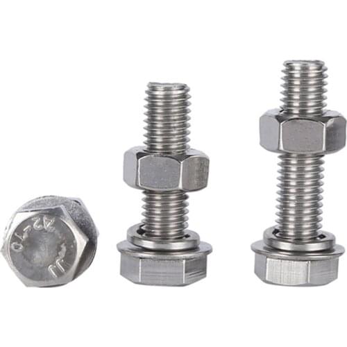 M30 - 3.5 (M30 X200mm) 304 Stainless Steel Metric Full Thread Hexagon Head Bolts Screws A2 - 70 DIN 933 10PCS