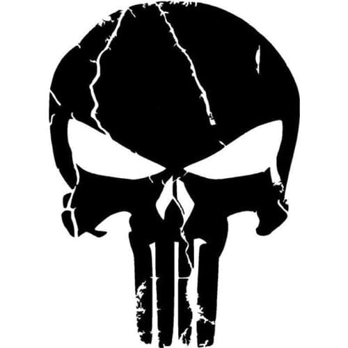 Car Stickers Funny Skull Graphics PVC Car Decoration Accessories Stickers Creative Waterproof Sunscreen Black/white,16cm*12cm