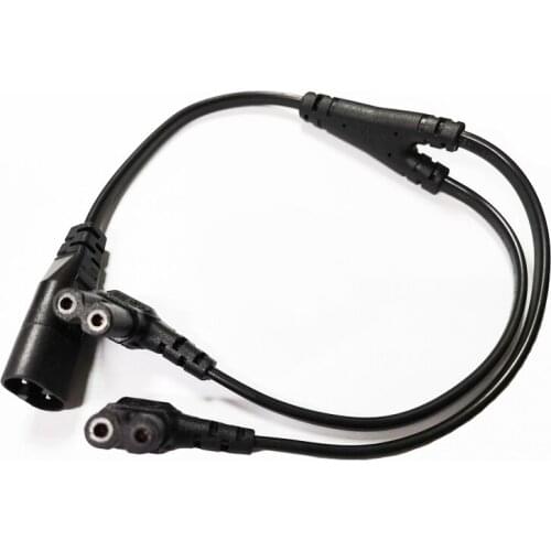 NCHTEK IEC320 C8 Male to 90 Degree Angled 2 x C7 Female Y Split Power Cable About 40CM/Free Shipping/1PCS