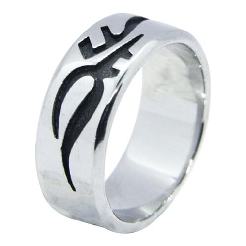 Drop Ship Size 7~11 Cool Band Texture Ring 316L Stainless Steel Jewelry Fashion Simple Ring