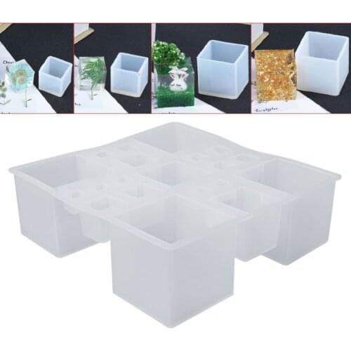 Silicone Mold Conjoint Cube Mirror Different Sizes Combine DIY Jewelry Making Cake Decoration Crafts Epoxy Resin Handmade Tools
