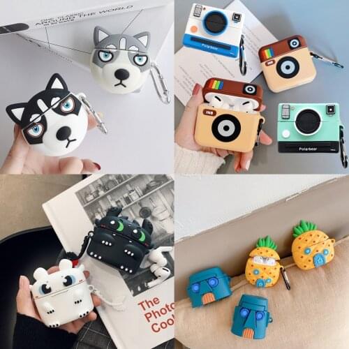 Cute Pineapple House Earphone Cases For AirPods 1 2 3 Funny Design Silicone Headphones Cover For Apple Air Pods Pro Funda Capa