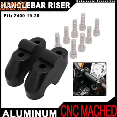 Motorcycle Handlebar Extension Riser Mount Mounting Hardware Clamp Case For Kawasaki Z400 Z 400 2019-2020