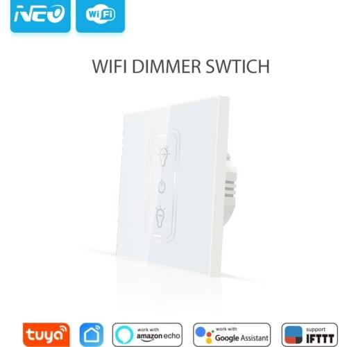 Smart Switches DM01W Wifi EU Dimmer Switch Wireless EU Dimmer Switch Touch Screen Smart Switch