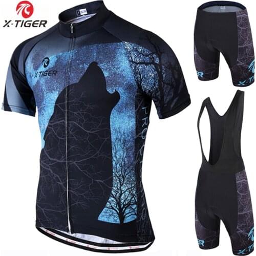 X-Tiger Pro Summer Cycling Clothing MTB Bike Jersey Set Ropa Ciclista Hombre Maillot Ciclismo Racing Bicycle Clothes Cycling Set